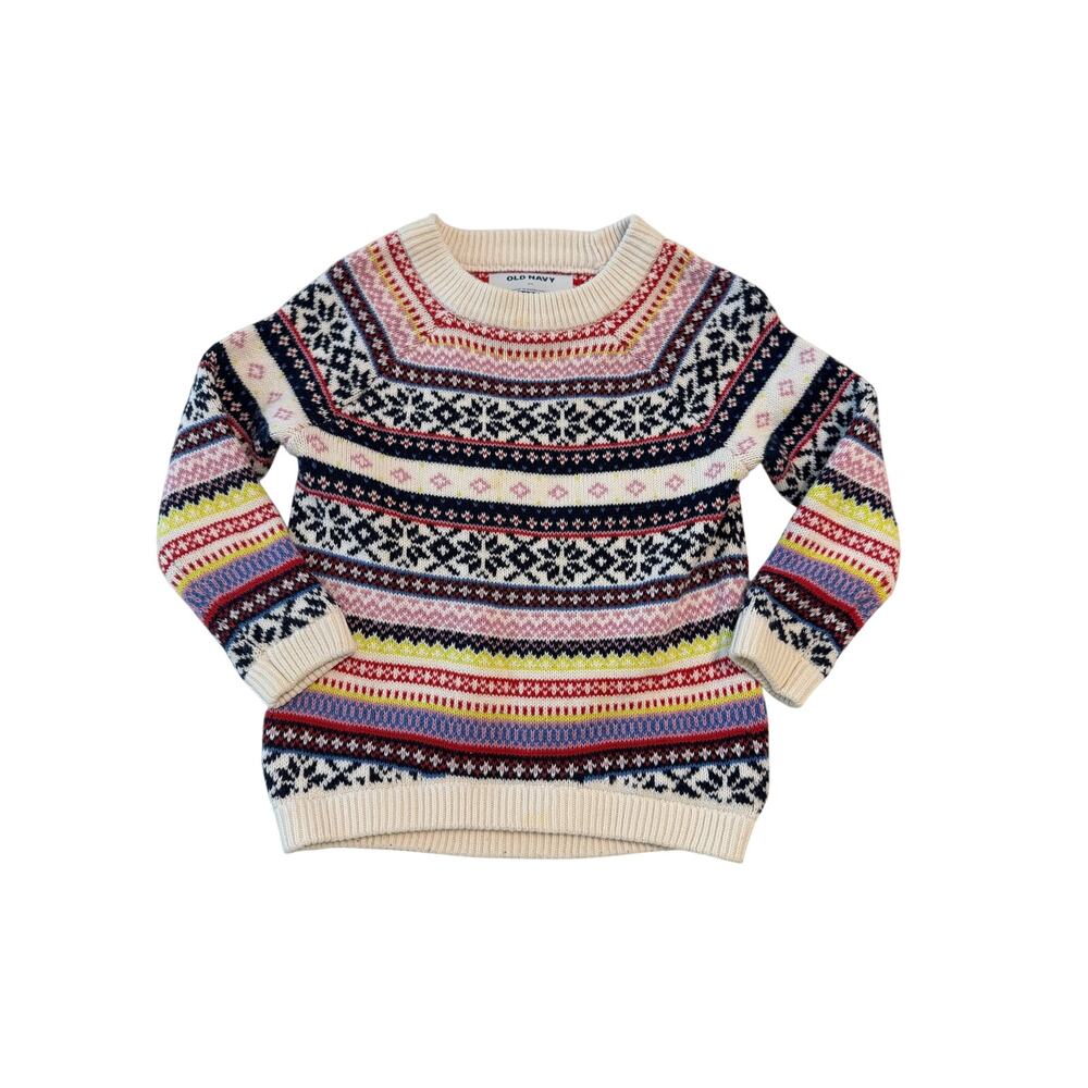 Old Navy Rainbow Fair Isle Pullover Sweater